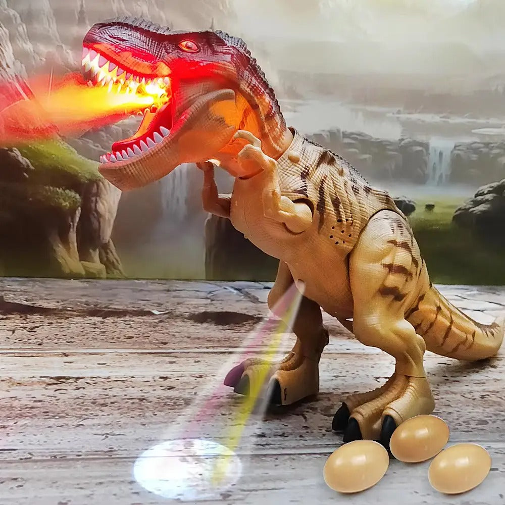 [BEST-SELLER ] Walking T-Rex Toy with LED Projector & Eggs