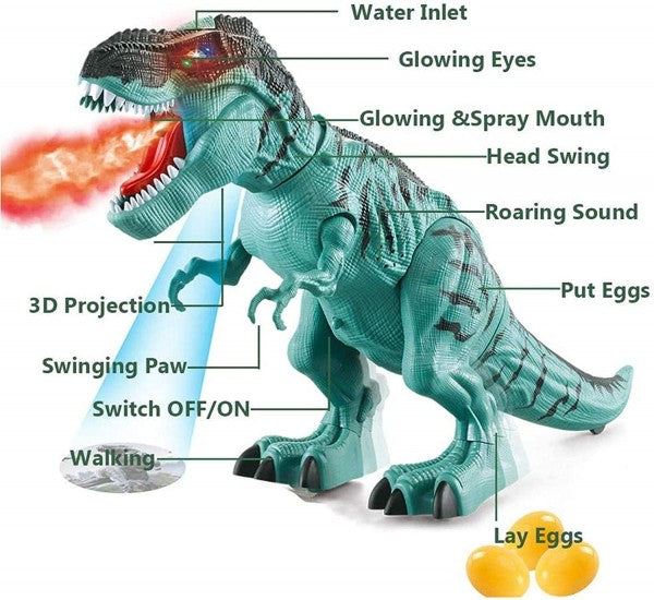 [BEST-SELLER ] Walking T-Rex Toy with LED Projector & Eggs