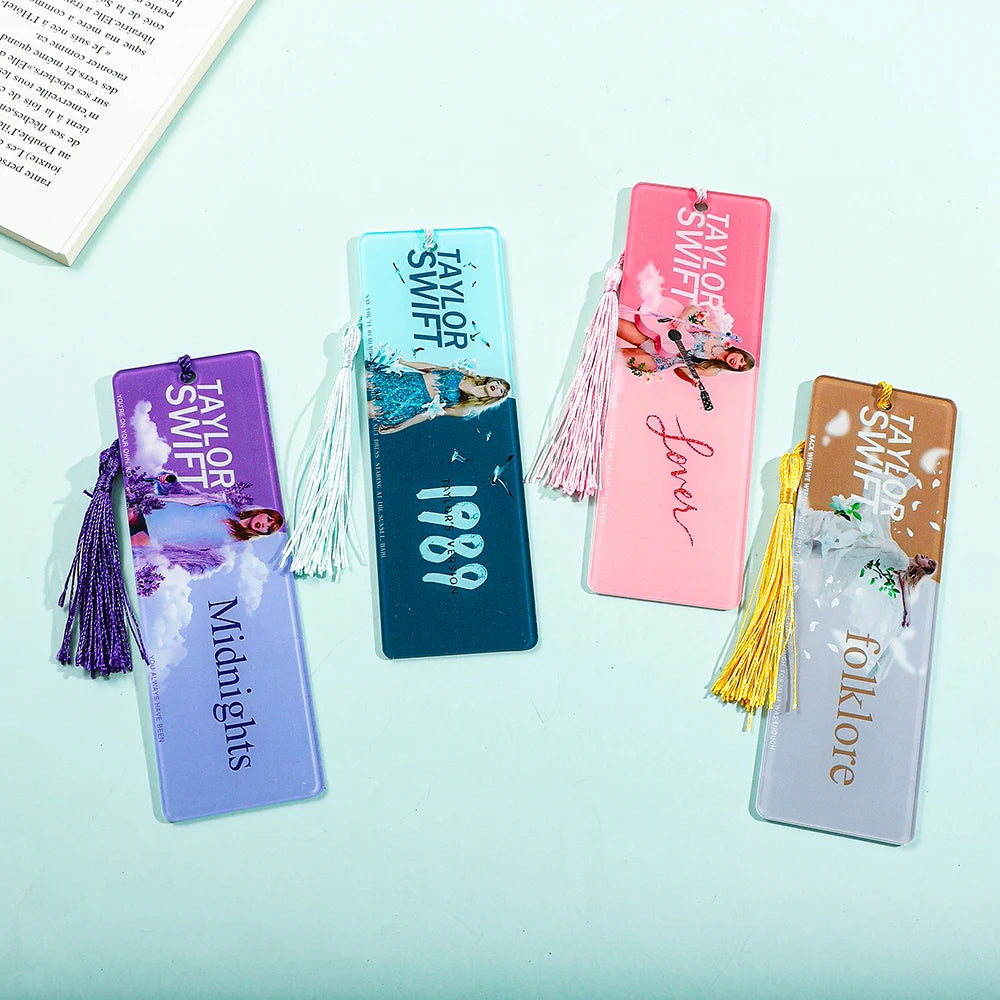 ✨ Taylor Swift Acrylic Tassel Bookmark 📚🎵