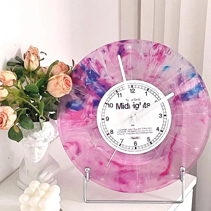 ✨ TAYLOR SWIFT Midnight Lavander Haze - Vinyl Clock ⏰