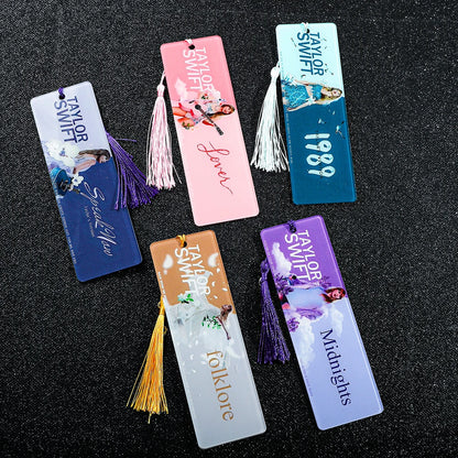 ✨ Taylor Swift Acrylic Tassel Bookmark 📚🎵