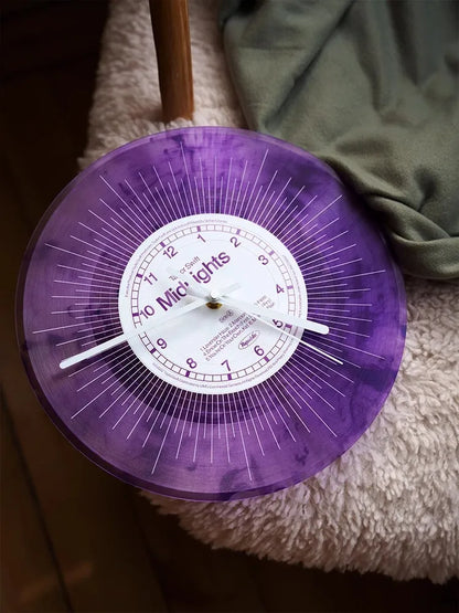 ✨ TAYLOR SWIFT Midnight Lavander Haze - Vinyl Clock ⏰