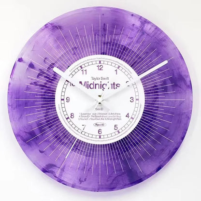 ✨ TAYLOR SWIFT Midnight Lavander Haze - Vinyl Clock ⏰