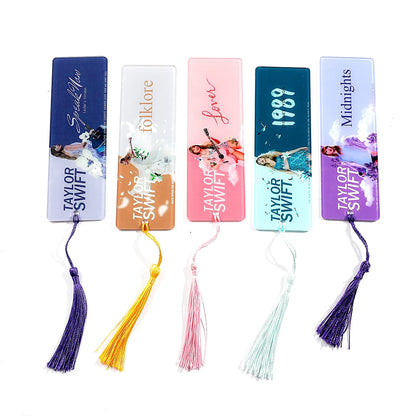 ✨ Taylor Swift Acrylic Tassel Bookmark 📚🎵