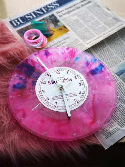 ✨ TAYLOR SWIFT Midnight Lavander Haze - Vinyl Clock ⏰