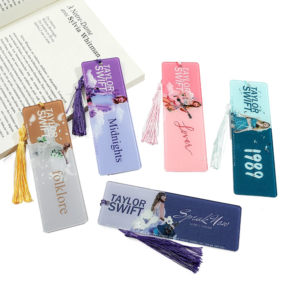 ✨ Taylor Swift Acrylic Tassel Bookmark 📚🎵