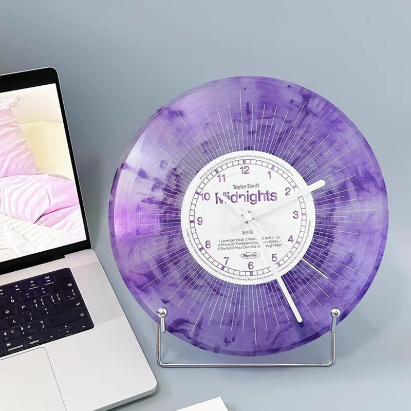 ✨ TAYLOR SWIFT Midnight Lavander Haze - Vinyl Clock ⏰